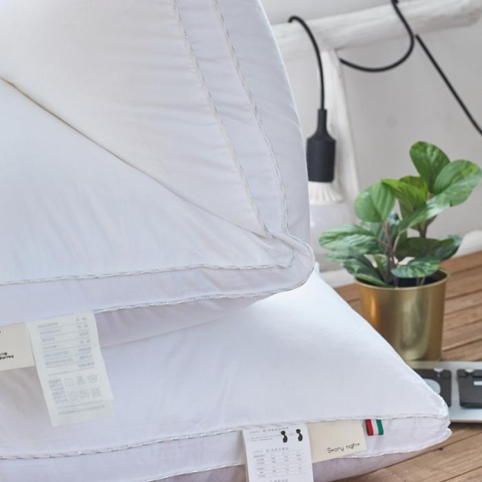 91家纺网 家纺一手货源 找家纺 方回家纺 80S纯棉贡缎立体枕芯