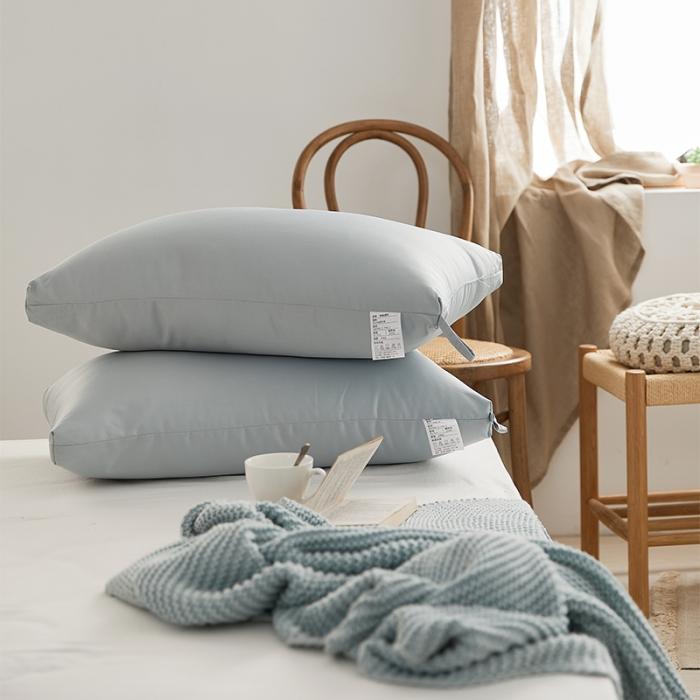 91家纺网 家纺一手货源 找家纺 （总）微枕芯 2020新款莫兰迪三色高低羽丝绒枕 单人枕头