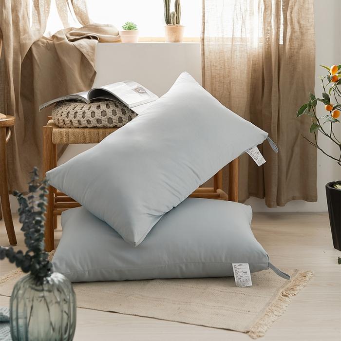 91家纺网 家纺一手货源 找家纺 （总）微枕芯 2020新款莫兰迪三色高低羽丝绒枕 单人枕头