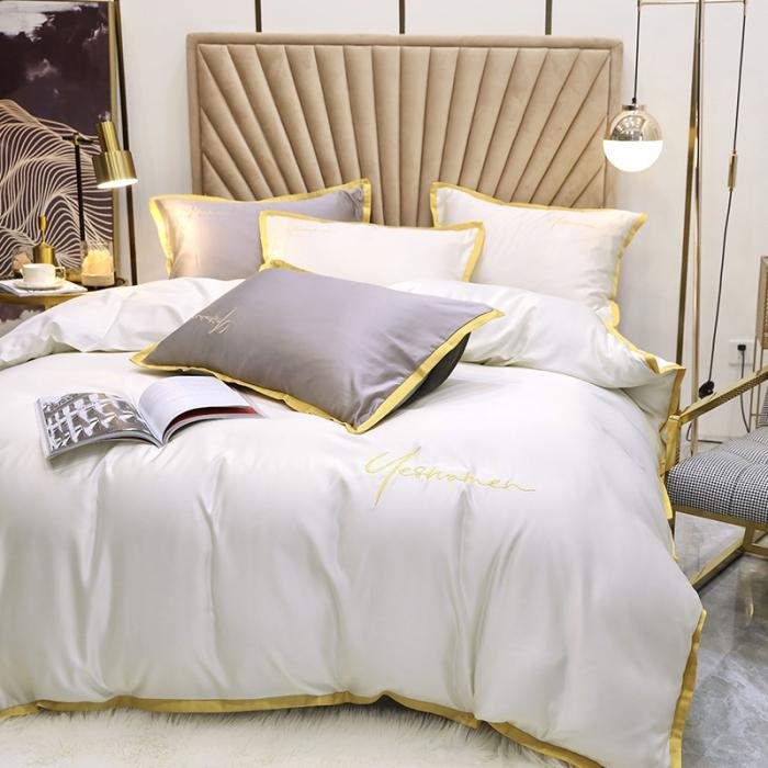 91家纺网 家纺一手货源 找家纺 （总）安妮家居 2020新款全棉水洗真丝凯茜四件套新实拍