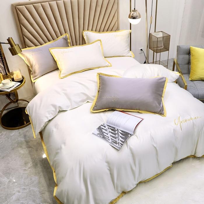 91家纺网 家纺一手货源 找家纺 （总）安妮家居 2020新款全棉水洗真丝凯茜四件套新实拍