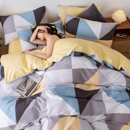 91家纺网 家纺一手货源 找家纺 HL原创 2020春夏新款13070全棉四件套 五月