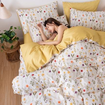 91家纺网 家纺一手货源 找家纺 HL原创 2020春夏新款13070全棉四件套 雨后