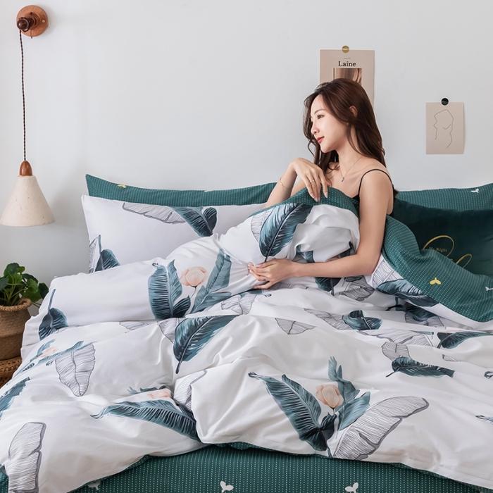 91家纺网 家纺一手货源 找家纺 HL原创 2020春夏新款13070全棉四件套 秋风