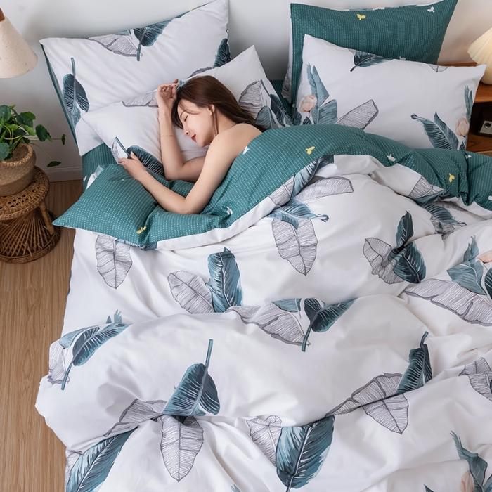 91家纺网 家纺一手货源 找家纺 HL原创 2020春夏新款13070全棉四件套 秋风