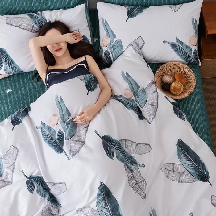 91家纺网 家纺一手货源 找家纺 HL原创 2020春夏新款13070全棉四件套 秋风