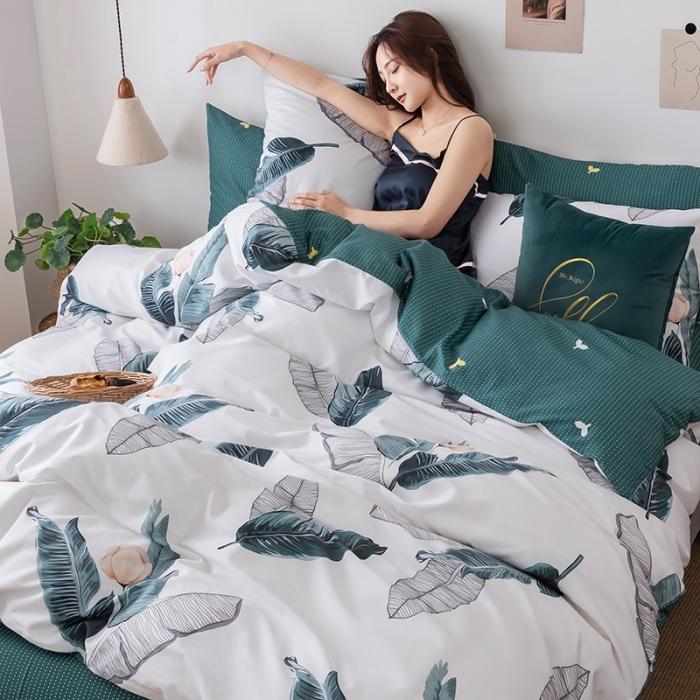 91家纺网 家纺一手货源 找家纺 HL原创 2020春夏新款13070全棉四件套 秋风