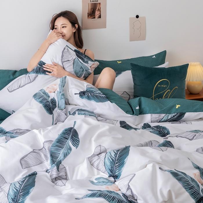 91家纺网 家纺一手货源 找家纺 HL原创 2020春夏新款13070全棉四件套 秋风