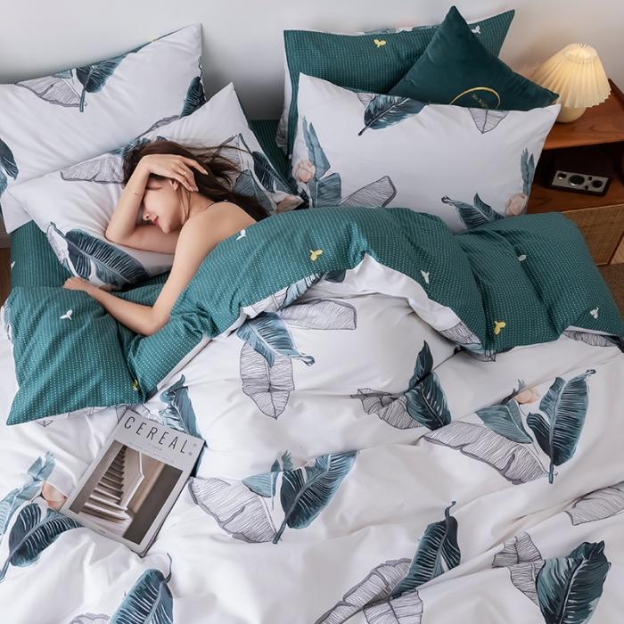 91家纺网 家纺一手货源 找家纺 HL原创 2020春夏新款13070全棉四件套 秋风