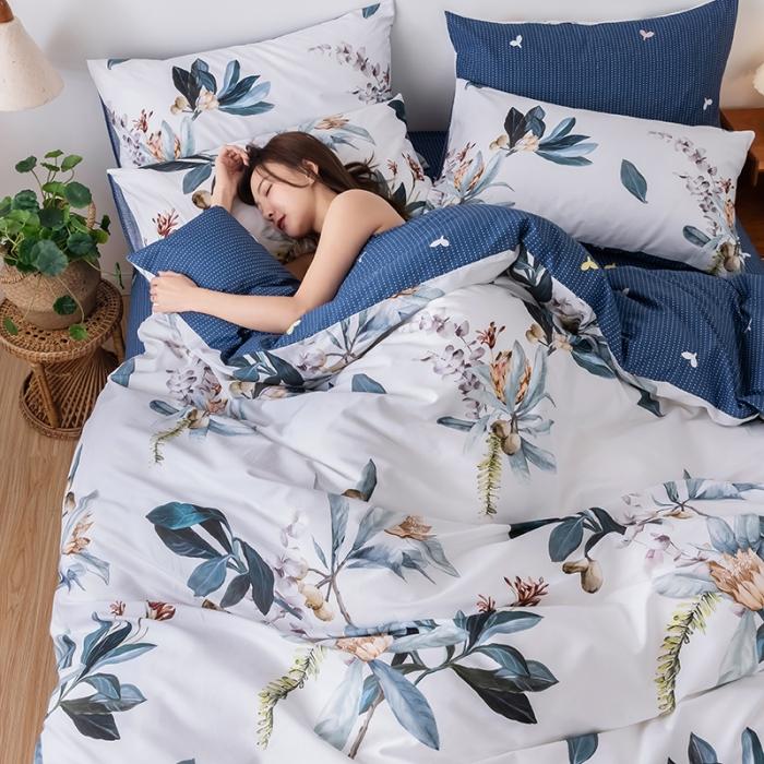 91家纺网 家纺一手货源 找家纺 HL原创 2020春夏新款13070全棉四件套 静待花开