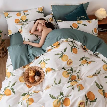 HL原创 2020春夏新款13070全棉四件套 桃乐乐