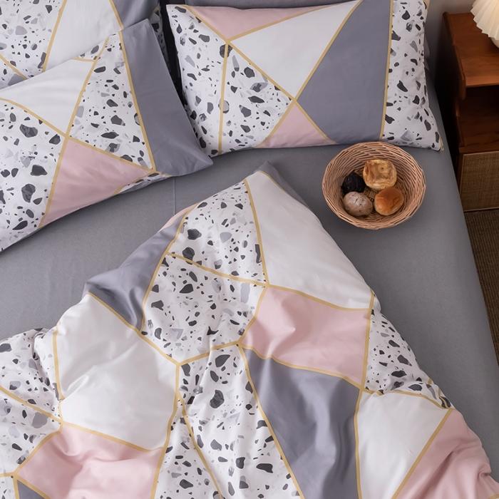 91家纺网 家纺一手货源 找家纺 HL原创 2020春夏新款13070全棉四件套 摩卡