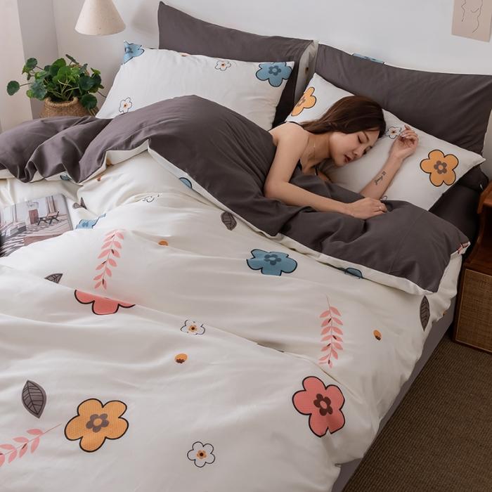 91家纺网 家纺一手货源 找家纺 HL原创 2020春夏新款13070全棉四件套 花环