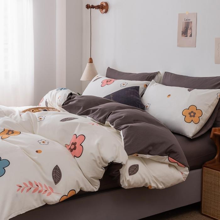 91家纺网 家纺一手货源 找家纺 HL原创 2020春夏新款13070全棉四件套 花环