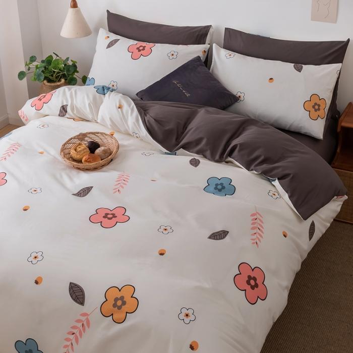 91家纺网 家纺一手货源 找家纺 HL原创 2020春夏新款13070全棉四件套 花环