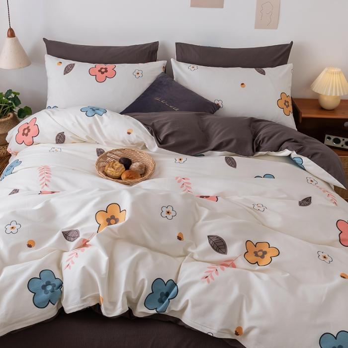 91家纺网 家纺一手货源 找家纺 HL原创 2020春夏新款13070全棉四件套 花环