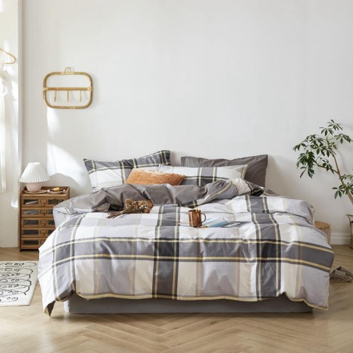 91家纺网 家纺一手货源 找家纺 梦家居 2020新款北欧全棉四件套 伯兰