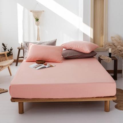 91家纺网 家纺一手货源 找家纺 梦家居 2020新款全棉纯色单品床笠 粉玉色