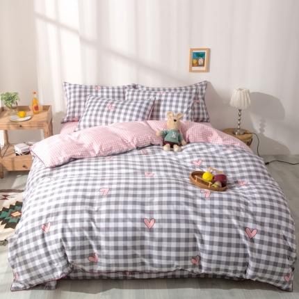 91家纺网 家纺一手货源 找家纺 眠屿 2020新款13372全棉四件套 心动