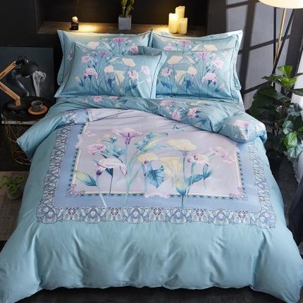 91家纺网 家纺一手货源 找家纺 雲归梦 2020新款13372全棉大版四件套第二批 艾莲娜