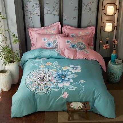 91家纺网 家纺一手货源 找家纺 （总1）雲归梦 2020新款13372全棉大版四件套第二批