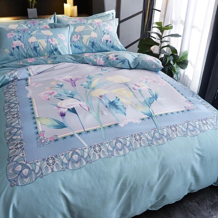 91家纺网 家纺一手货源 找家纺 雲归梦 2020新款13372全棉大版四件套第二批 艾莲娜