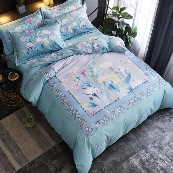 91家纺网 家纺一手货源 找家纺 雲归梦 2020新款13372全棉大版四件套第二批 艾莲娜