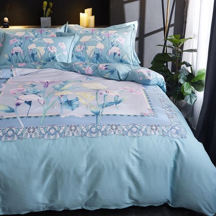 91家纺网 家纺一手货源 找家纺 雲归梦 2020新款13372全棉大版四件套第二批 艾莲娜