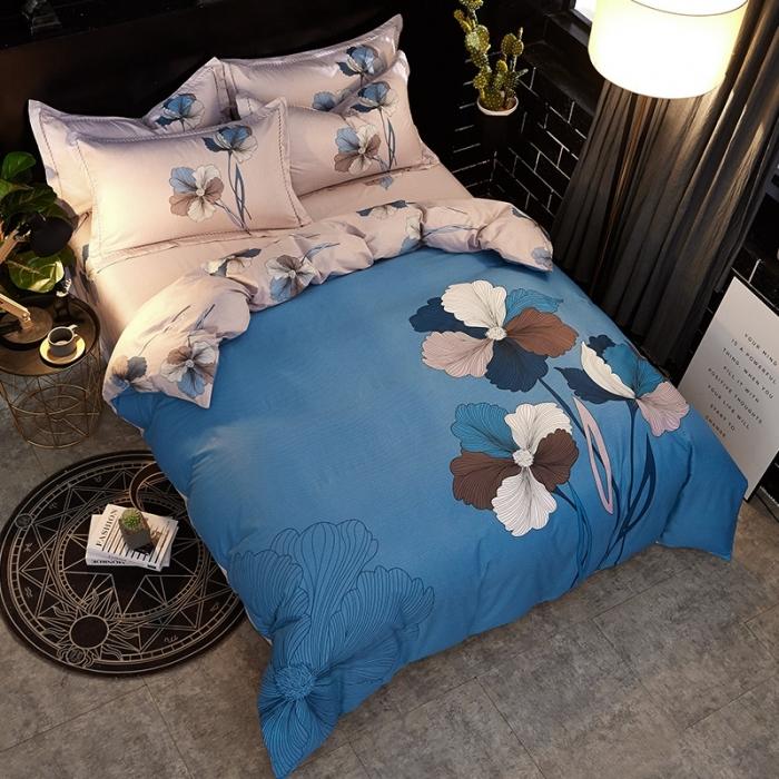 91家纺网 家纺一手货源 找家纺 雲归梦 2020新款13372全棉大版四件套第二批 出水芙蓉