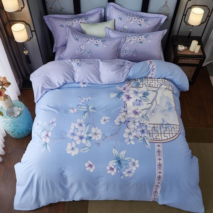 91家纺网 家纺一手货源 找家纺 雲归梦 2020新款13372全棉大版四件套第二批 风雅小筑