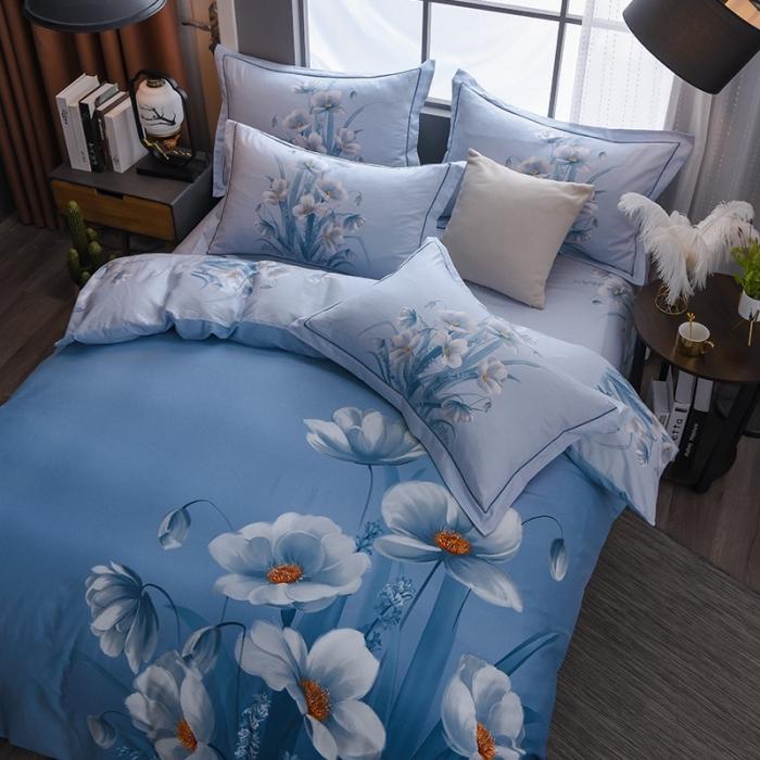 91家纺网 家纺一手货源 找家纺 雲归梦 2020新款13372全棉大版四件套第二批 花间叙事