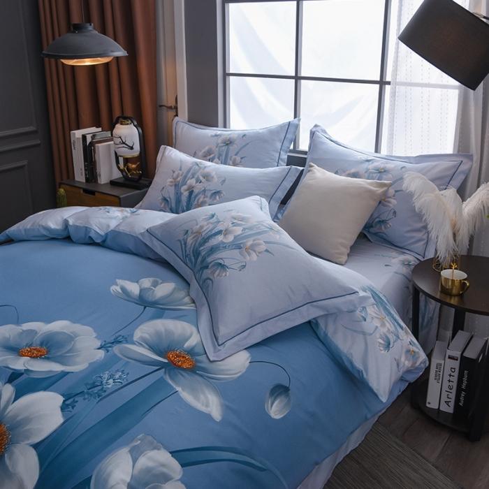 91家纺网 家纺一手货源 找家纺 雲归梦 2020新款13372全棉大版四件套第二批 花间叙事