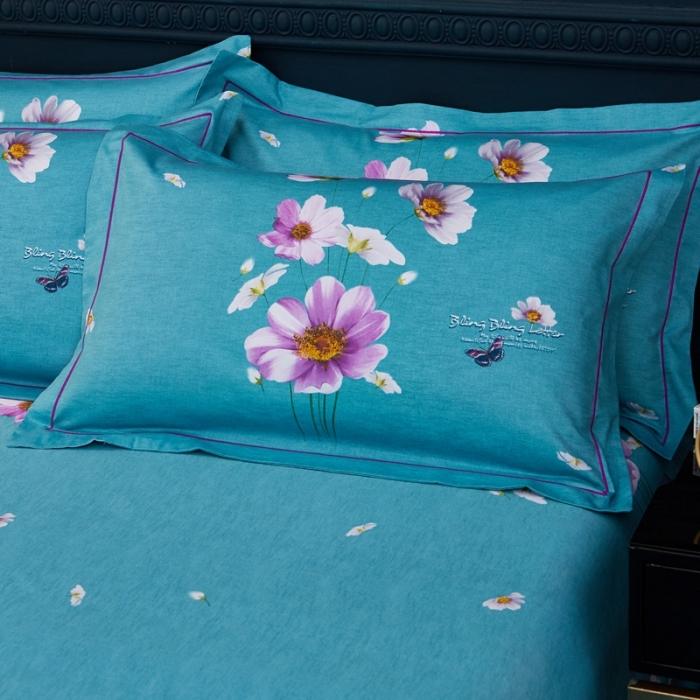 91家纺网 家纺一手货源 找家纺 雲归梦 2020新款13372全棉大版四件套第二批 花蕾如歌绿