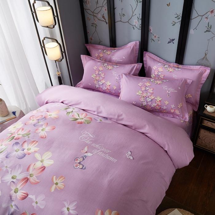 91家纺网 家纺一手货源 找家纺 雲归梦 2020新款13372全棉大版四件套第二批 花影重重