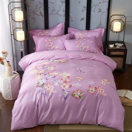 雲归梦 2020新款13372全棉大版四件套第二批 花影重重