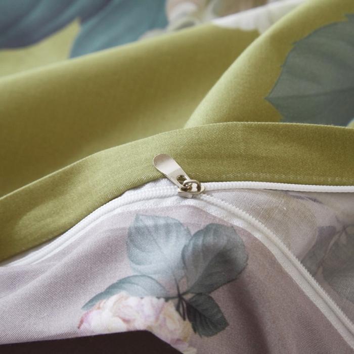 91家纺网 家纺一手货源 找家纺 雲归梦 2020新款13372全棉大版四件套第二批 清出雨兰-绿