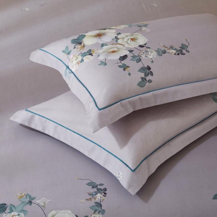 91家纺网 家纺一手货源 找家纺 雲归梦 2020新款13372全棉大版四件套第二批 清出雨兰-绿