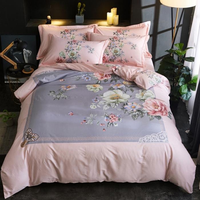 91家纺网 家纺一手货源 找家纺 雲归梦 2020新款13372全棉大版四件套第二批 盛世牡丹