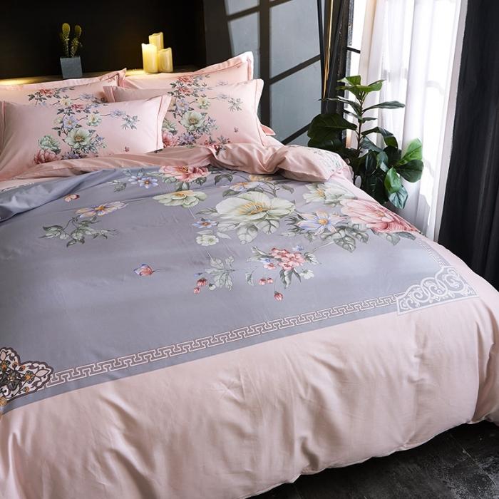 91家纺网 家纺一手货源 找家纺 雲归梦 2020新款13372全棉大版四件套第二批 盛世牡丹