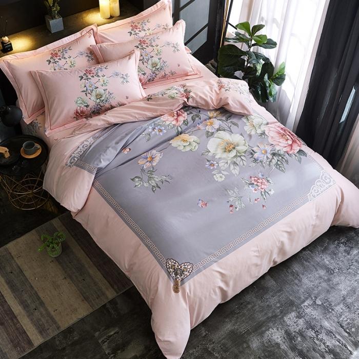 91家纺网 家纺一手货源 找家纺 雲归梦 2020新款13372全棉大版四件套第二批 盛世牡丹