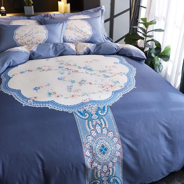 91家纺网 家纺一手货源 找家纺 雲归梦 2020新款13372全棉大版四件套第二批 云锦织