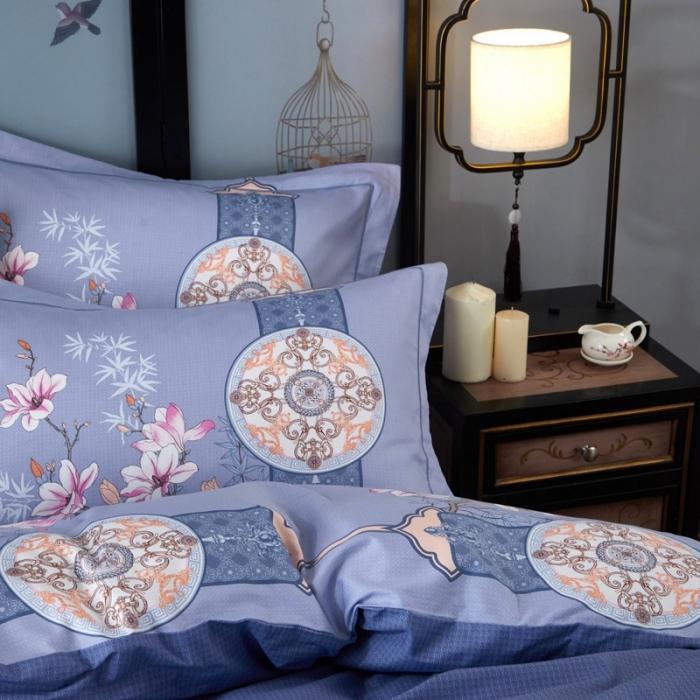 91家纺网 家纺一手货源 找家纺 雲归梦 2020新款13372全棉大版四件套第二批 碧玉成妆