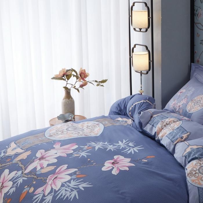 91家纺网 家纺一手货源 找家纺 雲归梦 2020新款13372全棉大版四件套第二批 碧玉成妆