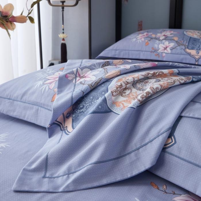 91家纺网 家纺一手货源 找家纺 雲归梦 2020新款13372全棉大版四件套第二批 碧玉成妆