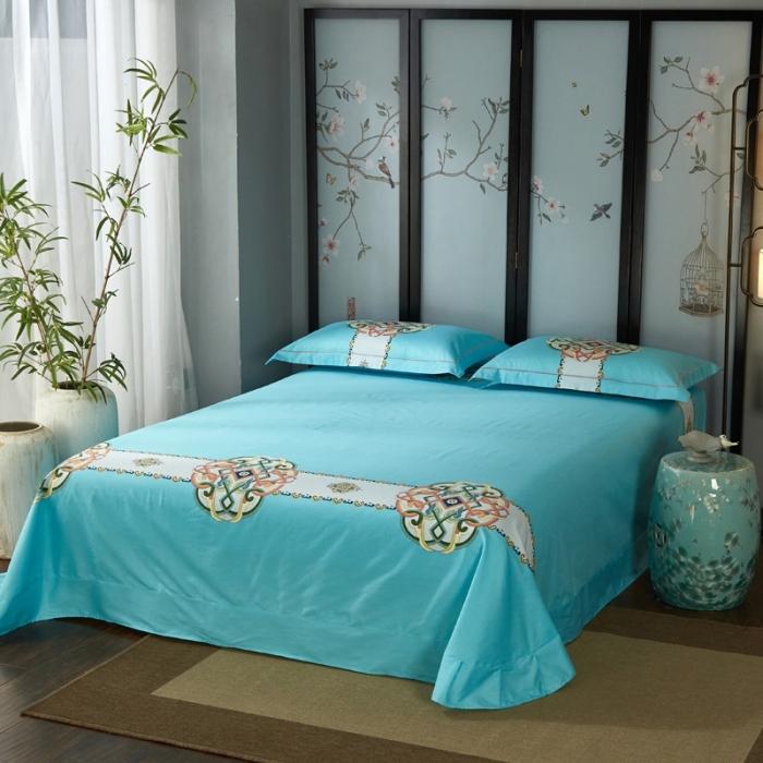 91家纺网 家纺一手货源 找家纺 雲归梦 2020新款13372全棉大版四件套第二批 春风南岸