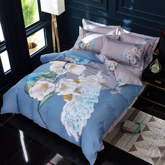 91家纺网 家纺一手货源 找家纺 雲归梦 2020新款13372全棉大版四件套第二批 花半里