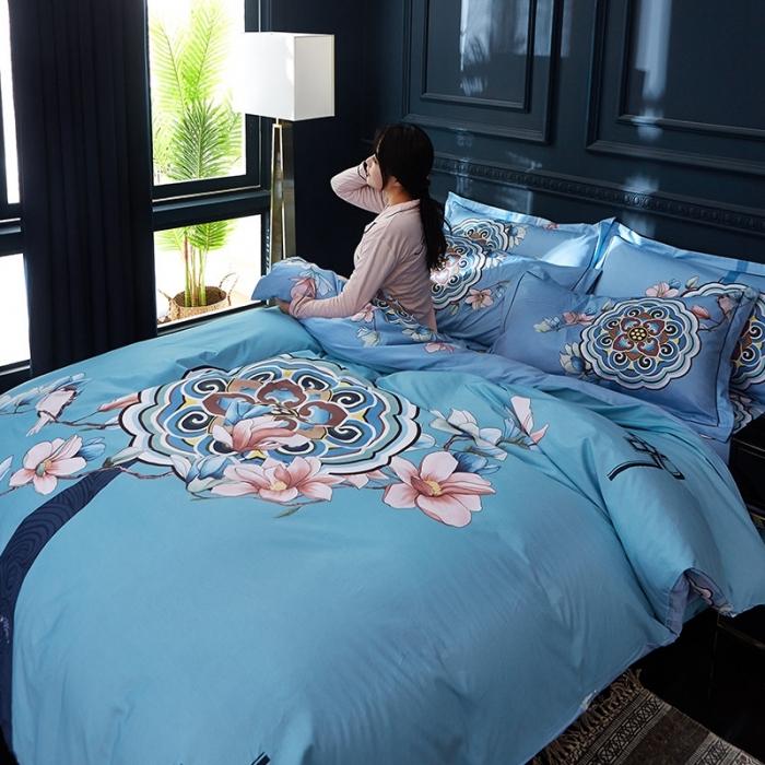 91家纺网 家纺一手货源 找家纺 雲归梦 2020新款13372全棉大版四件套第二批 洛思韵