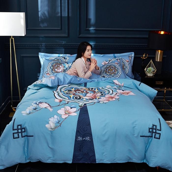 91家纺网 家纺一手货源 找家纺 雲归梦 2020新款13372全棉大版四件套第二批 洛思韵