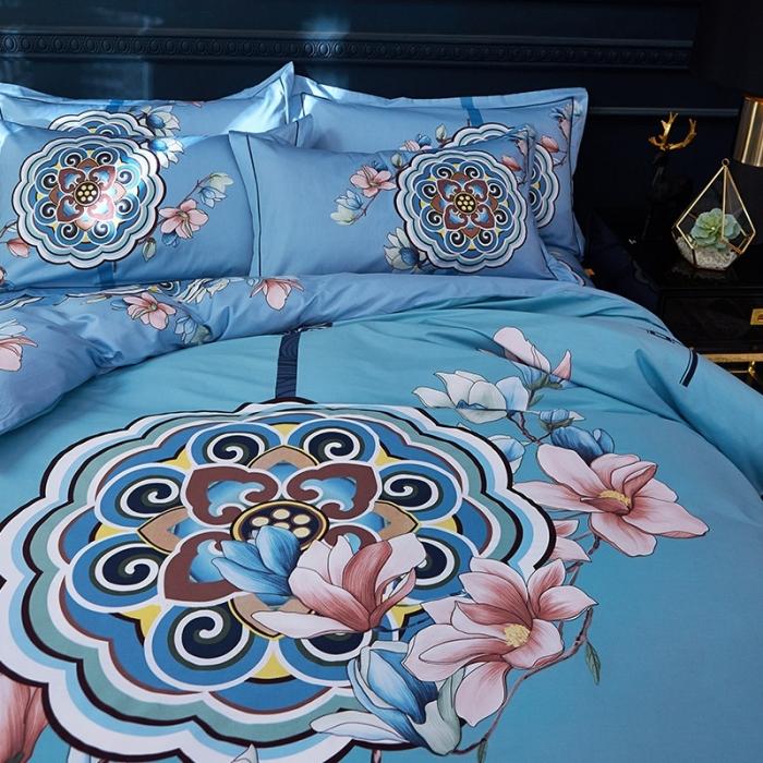 91家纺网 家纺一手货源 找家纺 雲归梦 2020新款13372全棉大版四件套第二批 洛思韵