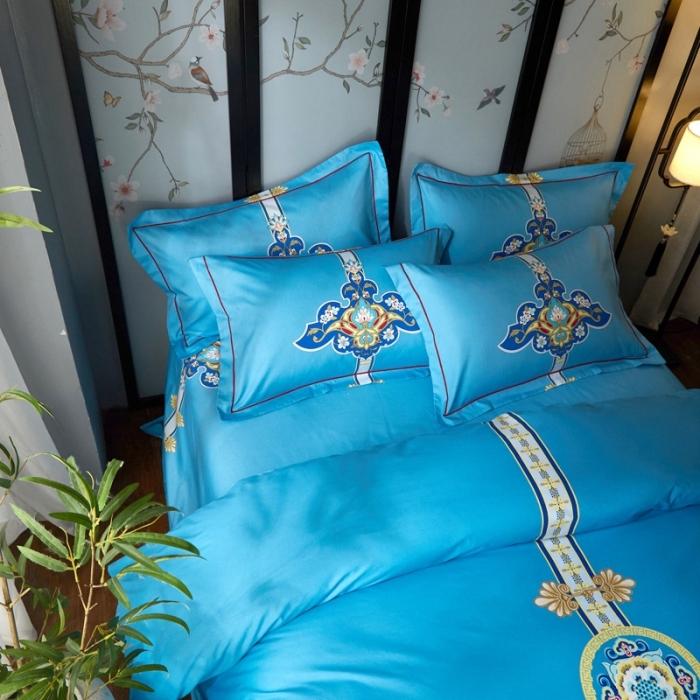 91家纺网 家纺一手货源 找家纺 雲归梦 2020新款13372全棉大版四件套第二批 盛世国风